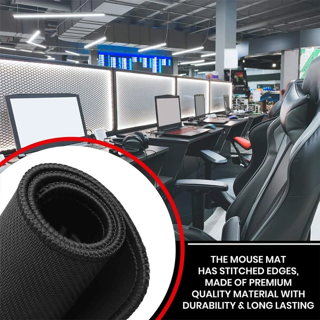 Alt view image 3 of 7 - Mouse pad Gaming mouse mat large mouse pads. Mouse Mat Gaming Compatible with Laser and Optical Mice Black mouse mats