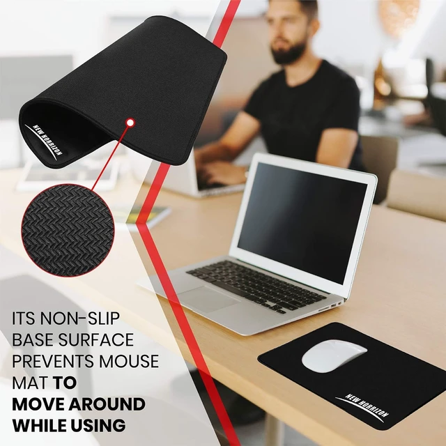Alt view image 6 of 7 - Mouse pad Gaming mouse mat large mouse pads. Mouse Mat Gaming Compatible with Laser and Optical Mice Black mouse mats