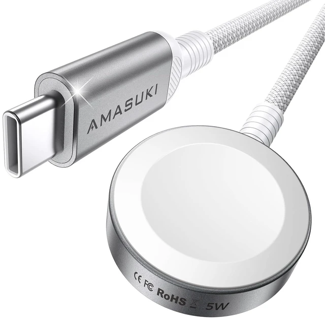 Main image of 2026 Fast 5W for Watch Charger USB C Fast Charging iWatch Charger Magnetic Wireless Compatible with iWatch Ultra 4/3/2/1 12 11 10 9 SE3 Travel/Home Essentials Accessories-3.3FT/Braided
