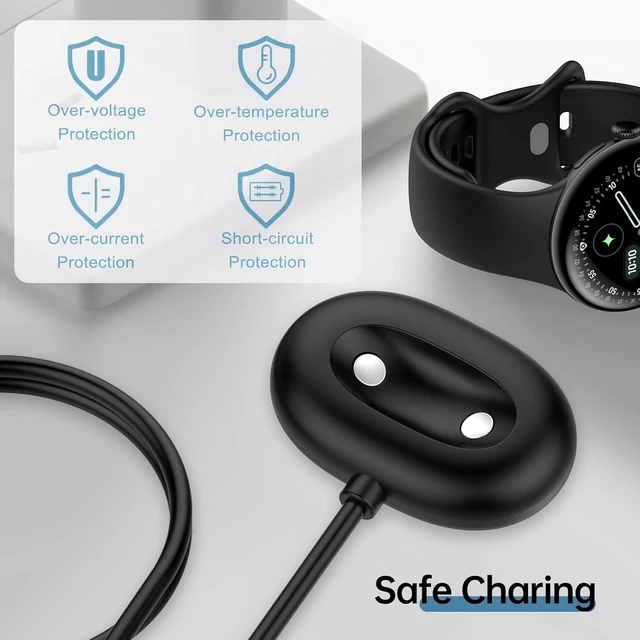 Alt view image 4 of 7 - USB?A & Type-C Magnetic Charging Cable for Google Pixel Watch 4 Smart Watch Charger