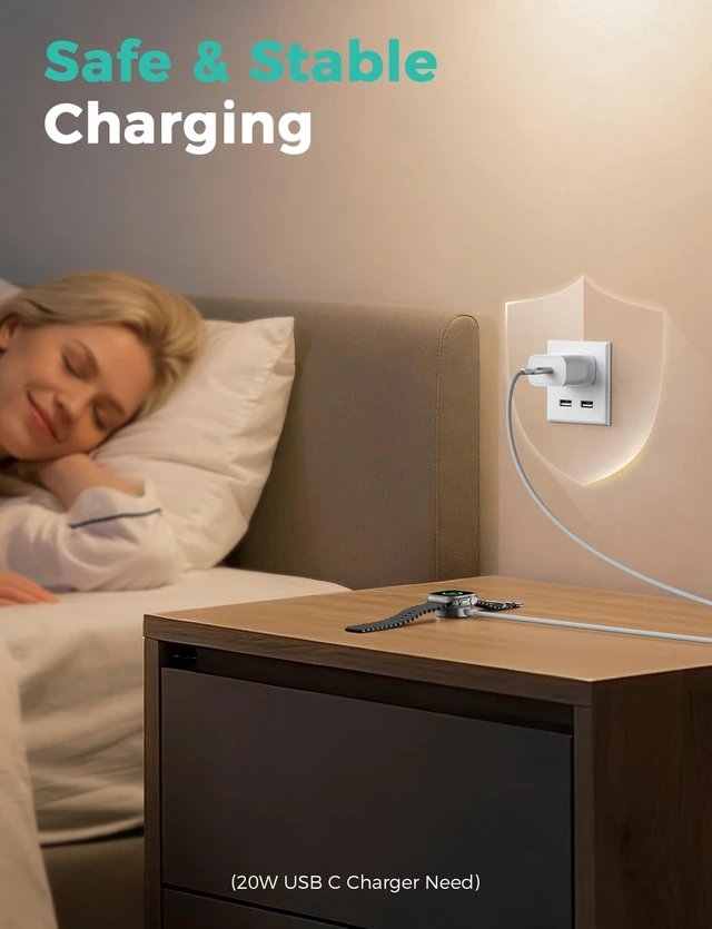 Alt view image 6 of 7 - 2026 Fast 5W for Watch Charger USB C Fast Charging iWatch Charger Magnetic Wireless Compatible with iWatch Ultra 4/3/2/1 12 11 10 9 SE3 Travel/Home Essentials Accessories-3.3FT/Braided