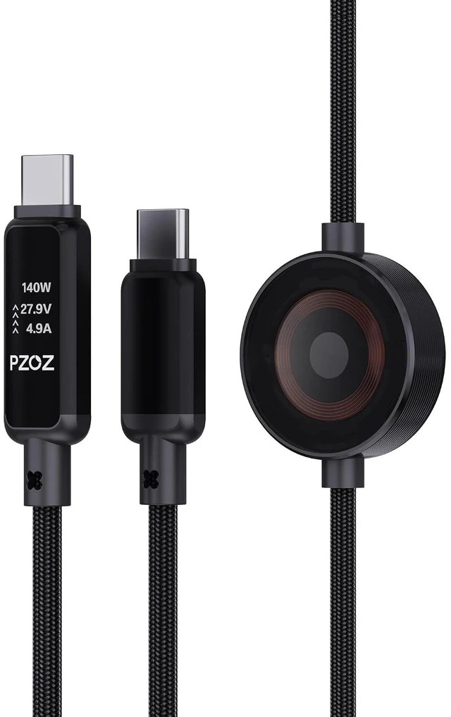 Main image of 2-in-1 USB C Watch Charger Cable 140W Fast Charging Cord