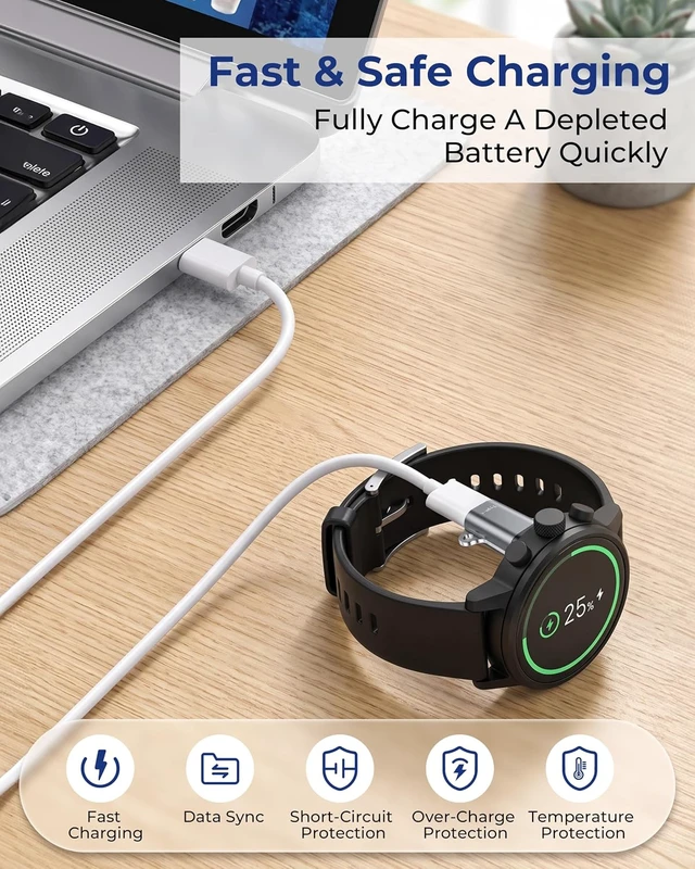 Alt view image 2 of 7 - USB C Charger Adapter for Garmin Watch 4 Pack