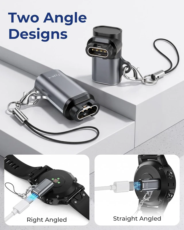 Alt view image 5 of 7 - USB C Charger Adapter for Garmin Watch 4 Pack