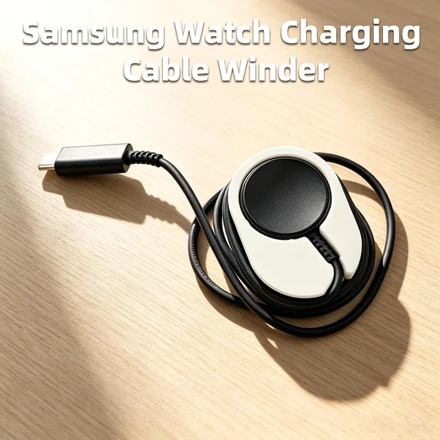 Alt view image 4 of 6 - Travel Charger Stand Compatible with Original Galaxy Watch Cable Storage Charing Dock Station for Ultra 2(2026) Galaxy Watch 9/8 Classic(Cable is not Included) White