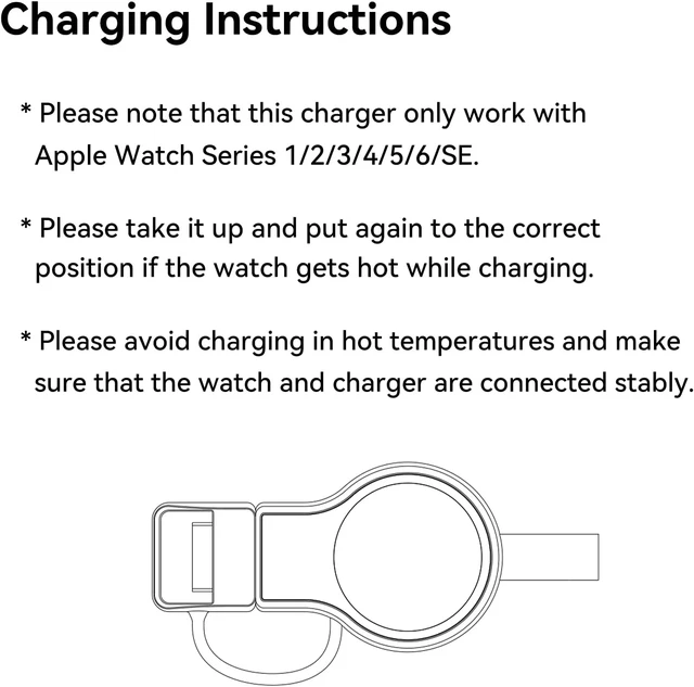 Alt view image 7 of 7 - Charger for Watch Travel iWatch USB Wireless Quick Charge
