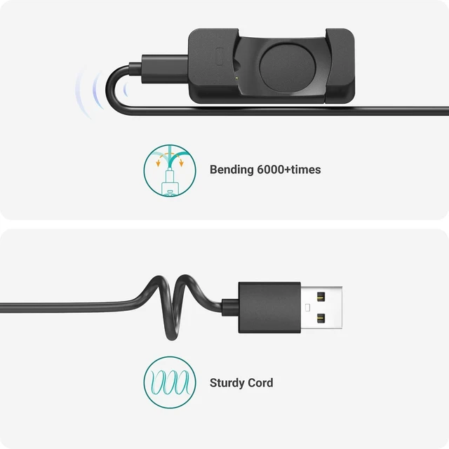 Alt view image 3 of 7 - Charger Cable Compatible with Withings Scanwatch 2