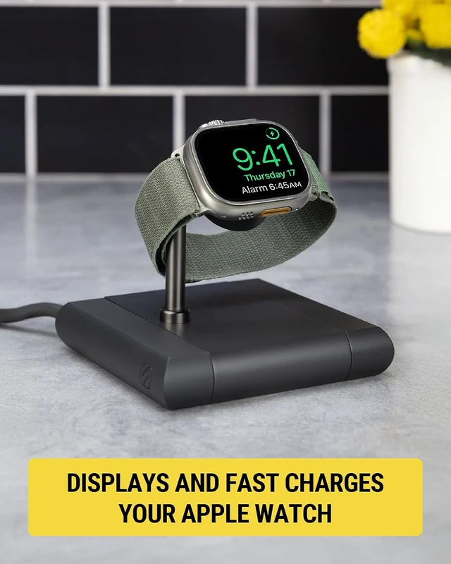 Alt view image 3 of 7 - BL2AW BaseLynx 2.0 Magnetic wireless Charging Stand for Watch Fast Smart Watch Charger Docking Station Compatible with Watch 2 3 4 5 6 7 8 9 10 SE Ultra Ultra 2 Black