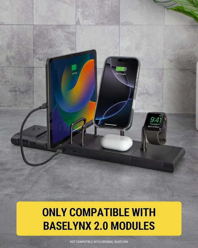 Alt view image 6 of 7 - BL2AW BaseLynx 2.0 Magnetic wireless Charging Stand for Watch Fast Smart Watch Charger Docking Station Compatible with Watch 2 3 4 5 6 7 8 9 10 SE Ultra Ultra 2 Black