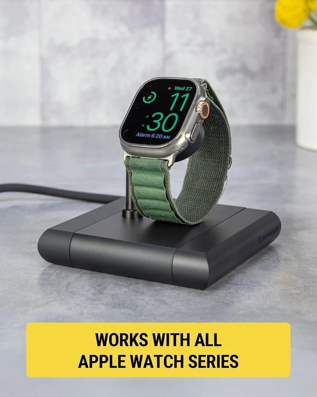 Alt view image 5 of 7 - BL2AW BaseLynx 2.0 Magnetic wireless Charging Stand for Watch Fast Smart Watch Charger Docking Station Compatible with Watch 2 3 4 5 6 7 8 9 10 SE Ultra Ultra 2 Black