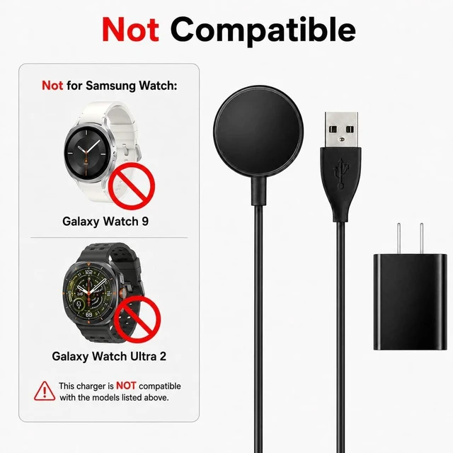 Alt view image 3 of 7 - 6FT Long Watch Charger Compatible for Galaxy Watch 8/8 Classic/7/6/Ultra 6 Classic 5/5 Pro/4/4 Classic/3/Active 2/1 Wall Fast Charger Magnetic Wireless Watc-h Charging Cable