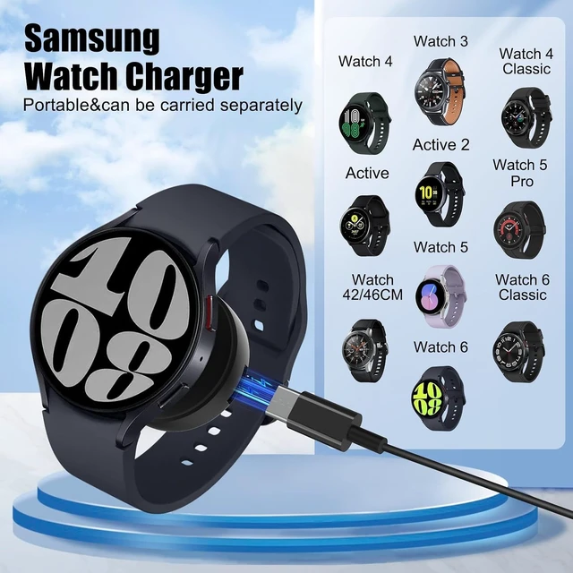 Alt view image 3 of 6 - Galaxy Watch Charger(Split) C Charger Cable Fast Charging 25W Super Fast Charger Compatible with Galaxy Watch 8/7/6/6 Classic/5 Pro/5/4/4 Classic and Galaxy S25 S24 S23 Ultra S22 Z flip 7 (5FT)