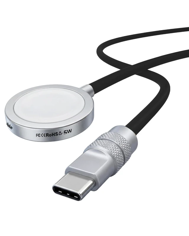 Main image of Magnetic Charger for Watch USB-C Cable Black 4FT