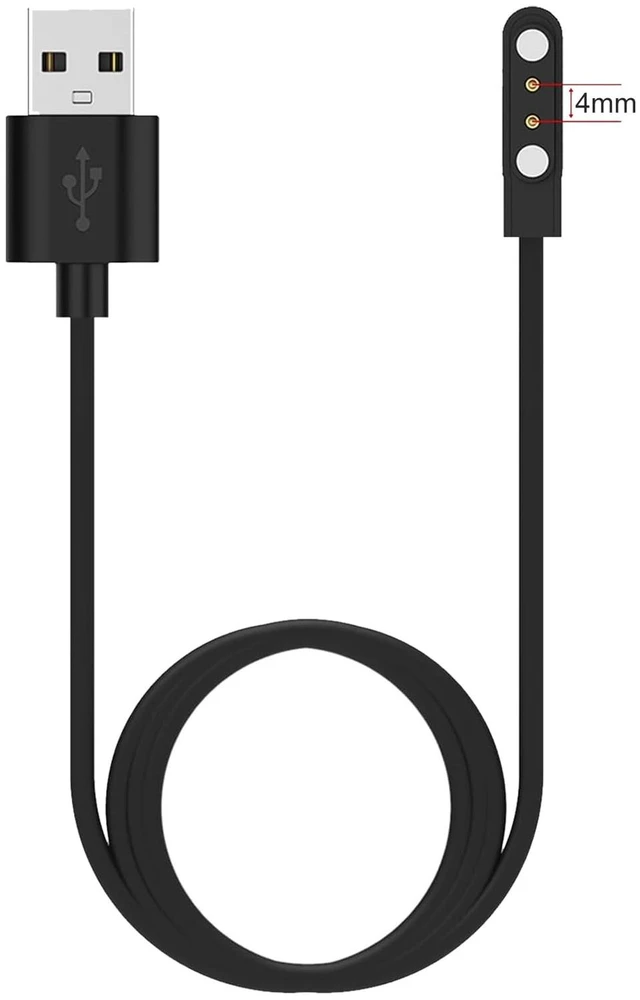 Main image of Smart Watch Charger Magnetic Universal Charging Cable Pin Spacing 2.54mm/4mm/7.62mm Compatible for Smartwatch (Black 4mm)