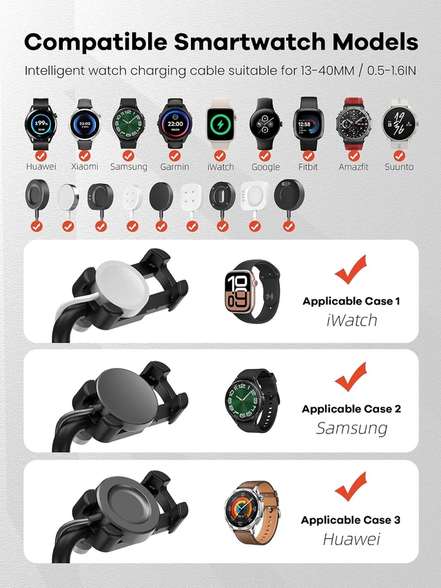 Alt view image 3 of 7 - Universal Adjustable Smartwatch Charging Dock with Telescopic Stand