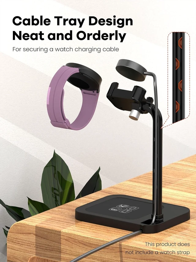 Alt view image 6 of 7 - Universal Adjustable Smartwatch Charging Dock with Telescopic Stand