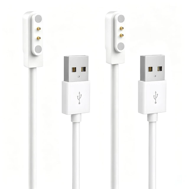 Main image of 2Pin USB Magnetic Smart Watch Charger 2.84MM/4.0MM Pin-Pitch Cord Set White