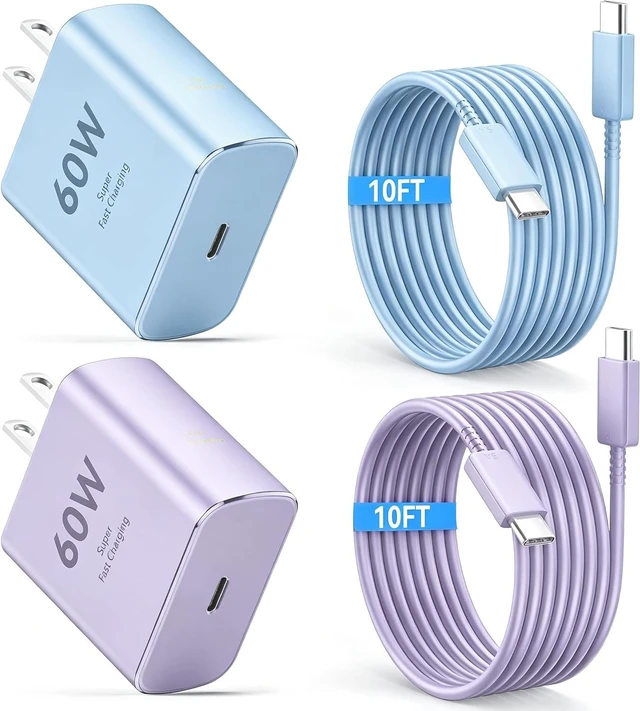 Main image of 60W Super Fast Charger USB Type C Android Phone Charger Fast Charging Cord