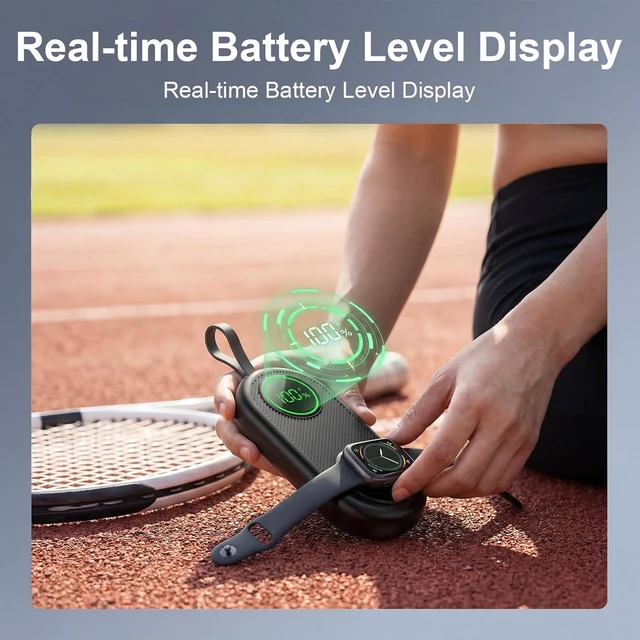 Alt view image 5 of 7 - 2026 Upgraded 2500mAh Portable Charger for Watch 2-in-1 Wireless
