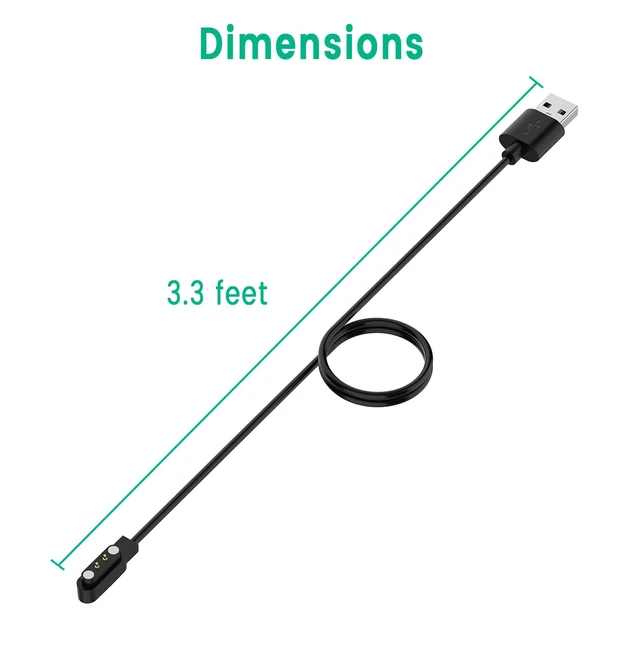 Alt view image 4 of 5 - Charger for Hero Band iii Smart Watch Magnetic Charging Cable 2-Pack
