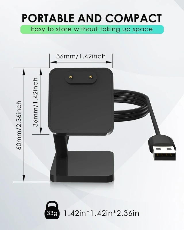 Alt view image 2 of 7 - Charger Dock for Galaxy Fit 3 Magnetic Charging Stand Base