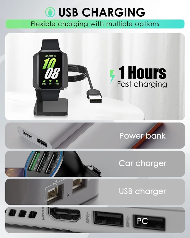 Alt view image 7 of 7 - Charger Dock for Galaxy Fit 3 Magnetic Charging Stand Base