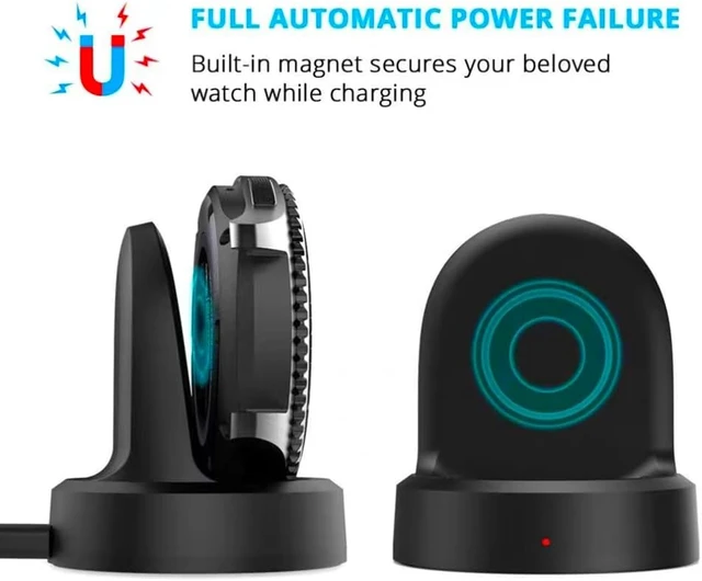 Alt view image 3 of 6 - Watch Charger for Gear S2 Charging Dock with Micro USB Charging Cable for Smausng Gear S3 S2 Classic S3 Frontier S4 Smart Watch