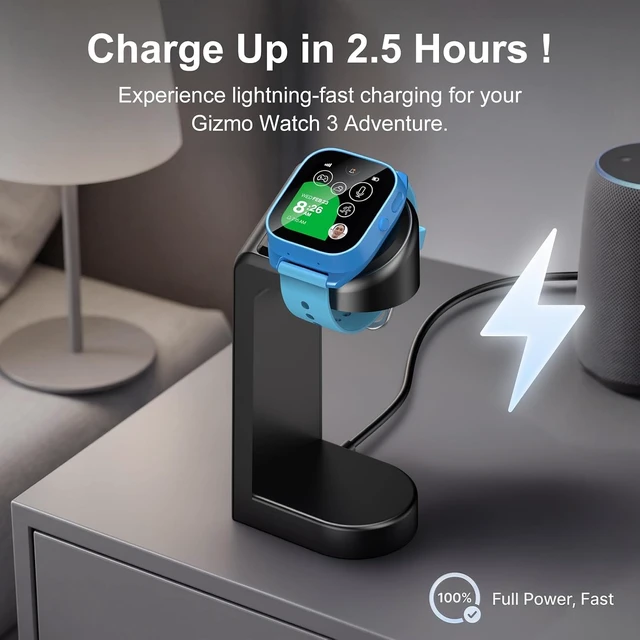 Alt view image 2 of 7 - Charger Dock Compatible with Gizmo Watch 3 Adventure Fast Charging Watch Dock with 4.92 Ft Cable & Adapter Kids Smartwatch Accessories(Adventure)