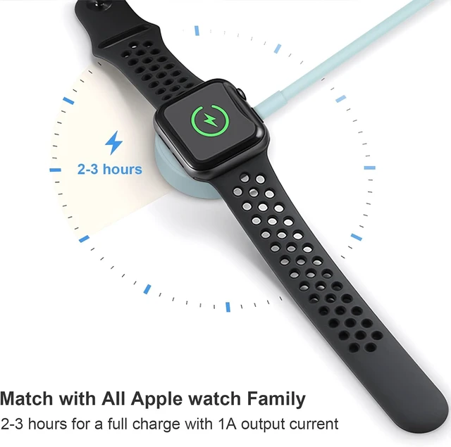 Alt view image 7 of 7 - Fast Charger for Watch Charger 3.3FT USB A iWatch Charger Blue