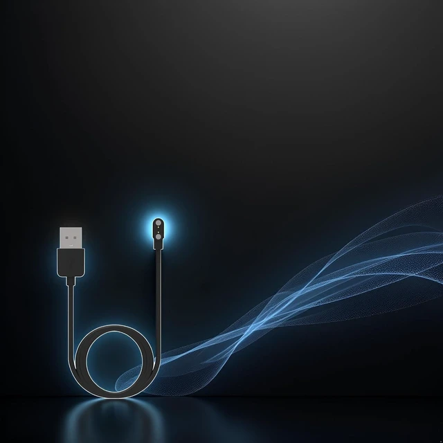 Alt view image 6 of 7 - Black Compatible with Da Fit Smart Watch Charger Replacement USB Charger Cable 3.3 Ft Charging Cord for Smart Watch with Da Fit App Smartwatch Accessories Smartwatch Cables and Chargers