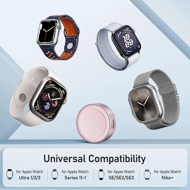 Alt view image 7 of 7 - for Watch SE USB C Charger 5W USBC Smartwatch Charging Dock