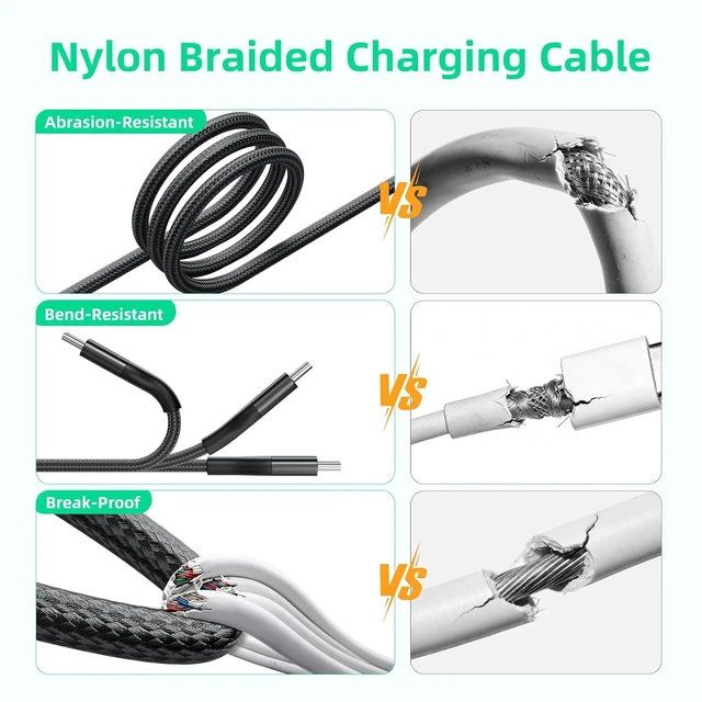 Alt view image 3 of 7 - 4-in-2 Multi Charging Cable with Smartwatch Charging Black-6FT