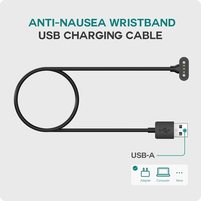 Alt view image 2 of 7 - Charger Compatible with Reliefband Premier and Sport Wristband - 1M