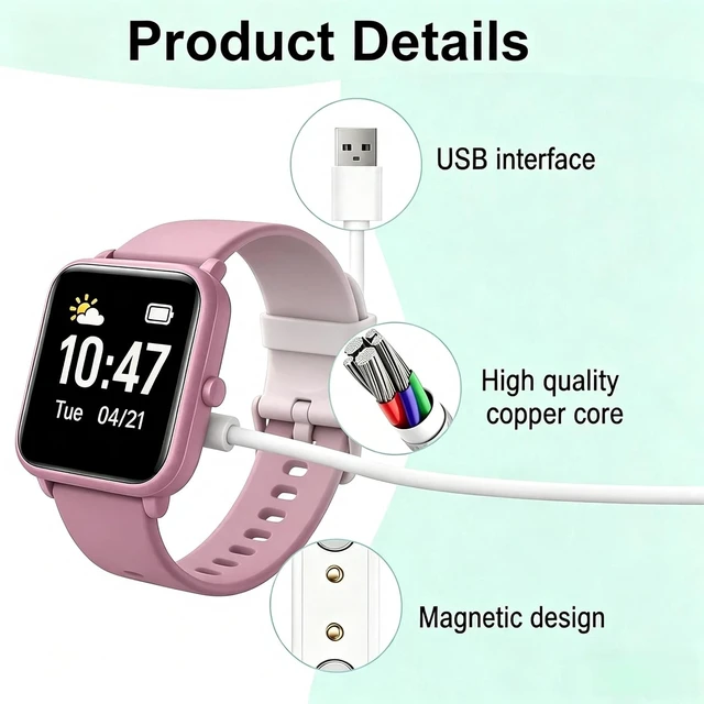 Alt view image 3 of 7 - 2Pin&4Pin USB Magnetic Smart Watch Charger Set 7.62MM/0.3IN Pin-Pitch Cable
