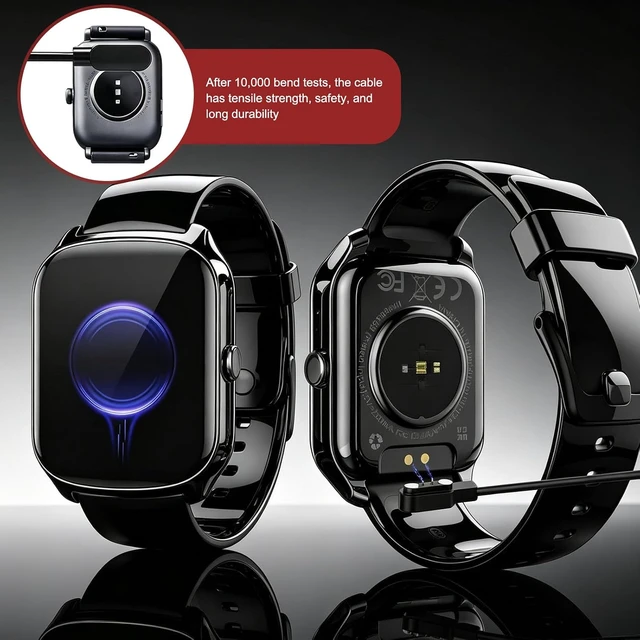 Alt view image 4 of 7 - 2 Pin 2.84mm Magnetic Smart Watch Charger with USB Wall Adapter 3.28FT