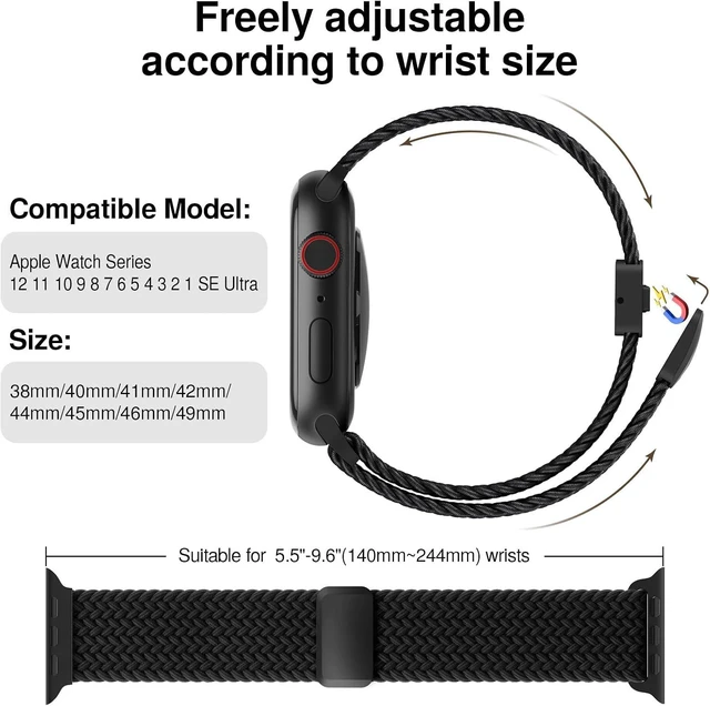 Alt view image 2 of 7 - Braided Stretchy Magnetic Sport Band for Watch Bands for Women Men