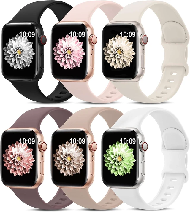 Main image of 6 Pack Sport Silicone Bands Compatible with Watch Band for Women Men