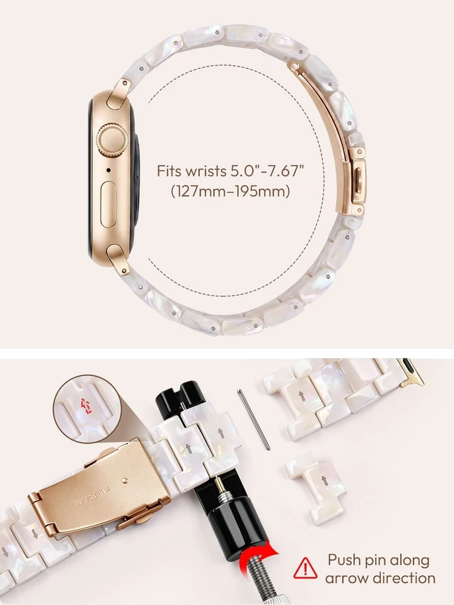 Alt view image 4 of 7 - Resin Bands Compatible with Watch Band 41mm/40mm/38mm/42mm