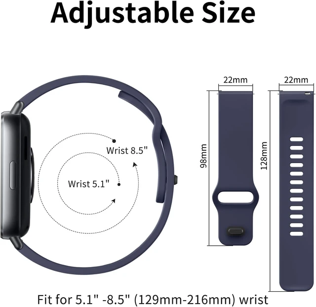 Alt view image 4 of 7 - 4-PACK Bands for Redmi Watch 5 Active/Redmi Watch 5 Lite Straps Women Men Soft Silicone Sport Watch Strap for Xiaomi 5 Lite / 5 Active Strap