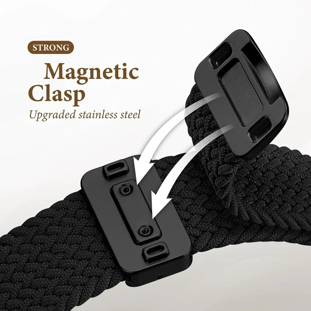 Alt view image 3 of 6 - Braided Stretchy Magnetic Bands Compatible for Watch Band Women Men