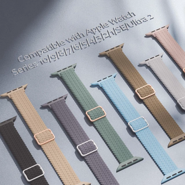 Alt view image 3 of 7 - 6 Pack Thin Stretchy Braided Compatible with Watch Bands Women Men