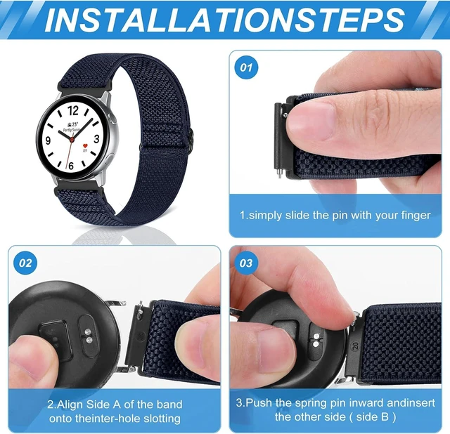Alt view image 3 of 6 - Compatible with 16mm 18mm 19mm 20mm 22mm 24mm Watch Bands Quick Release Replacement Wristband Adjustable Stretchy Nylon Solo Loop Straps Fabric Braided Sport Elastic Bands for Men Women
