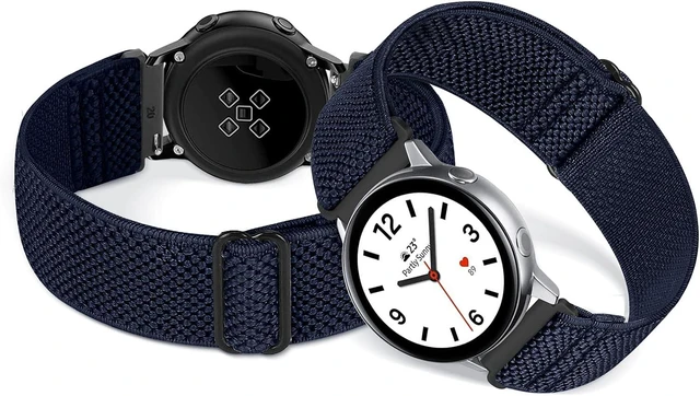 Alt view image 4 of 6 - Compatible with 16mm 18mm 19mm 20mm 22mm 24mm Watch Bands Quick Release Replacement Wristband Adjustable Stretchy Nylon Solo Loop Straps Fabric Braided Sport Elastic Bands for Men Women