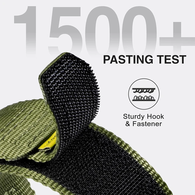 Alt view image 7 of 7 - Rugged Nylon Band Compatible with Watch Ultra 4/3/2/1 (49mm) Series 12/11/10/9/8/7/6/5/4 & SE3/SE2/SE (46mm 45mm 44mm) Tactical Sports Strap for Men (L Army Green)