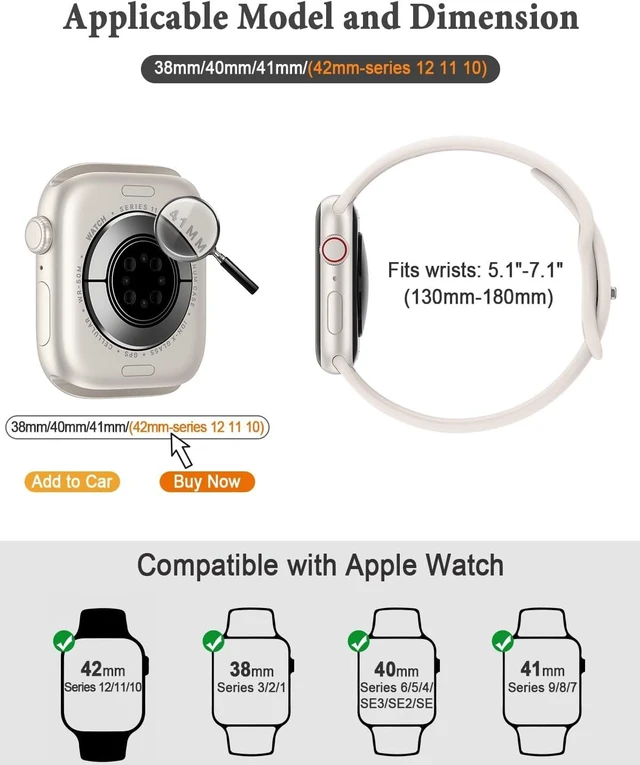 Alt view image 2 of 7 - 6 Pack Silicone Sport Bands Compatible with Watch Bands for Women Men