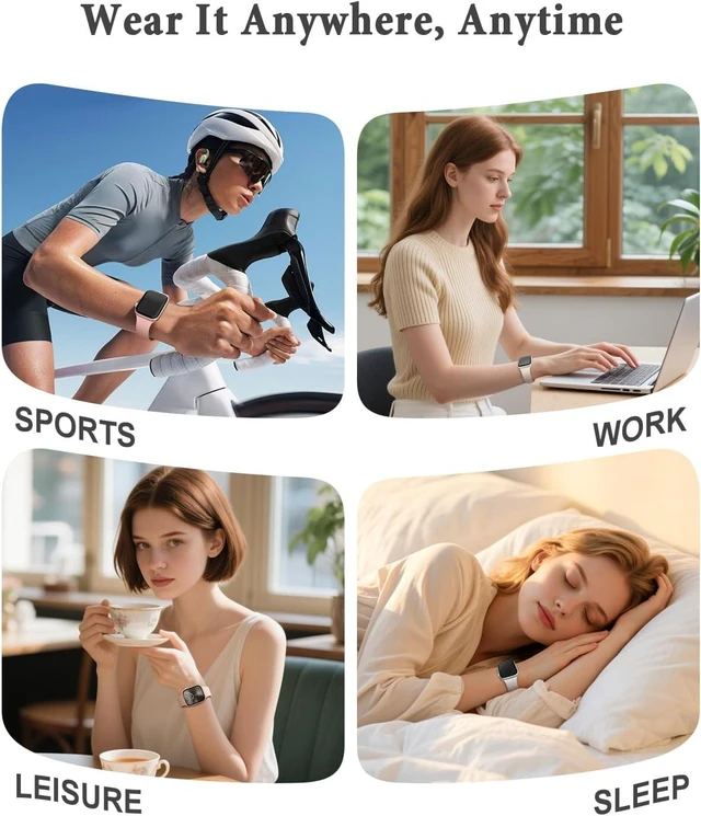 Alt view image 4 of 7 - 6 Pack Silicone Sport Bands Compatible with Watch Bands for Women Men