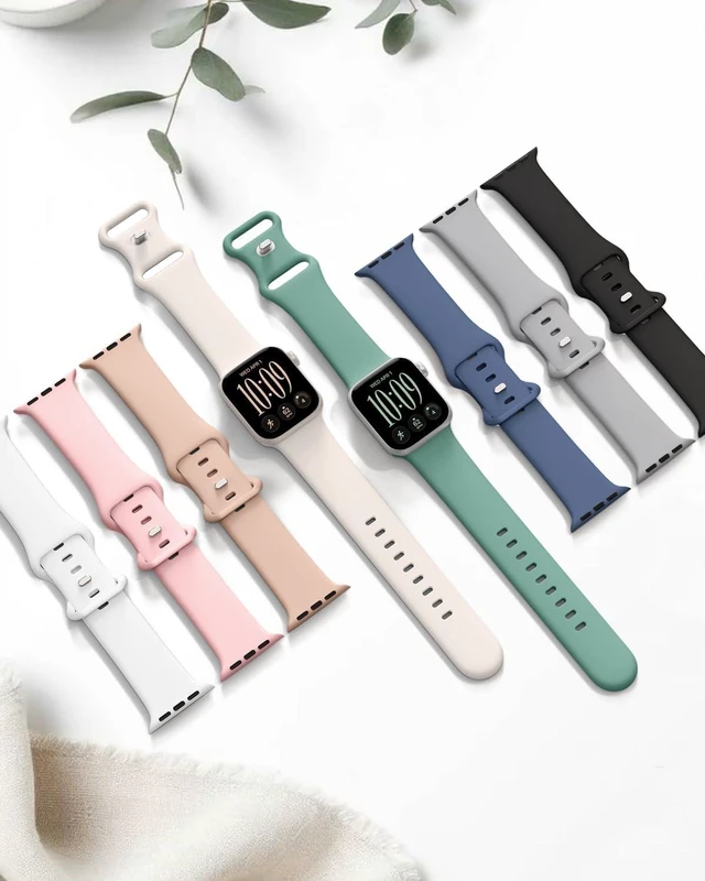 Alt view image 5 of 7 - 6 Pack Silicone Sport Bands Compatible with Watch Bands for Women Men