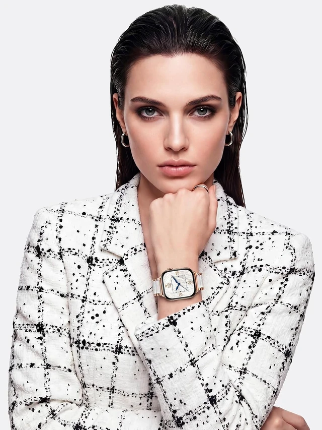 Alt view image 6 of 7 - Luxury Rose Gold Watch Band for Women Metal & Resin