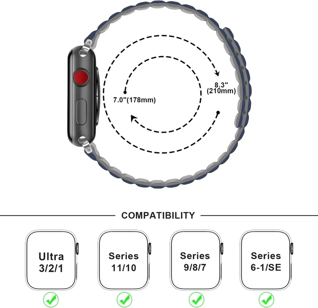 Alt view image 4 of 6 - Magnetic Bands Compatible with Watch Band 49/46/45/44mm