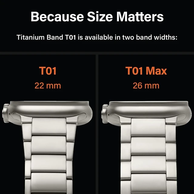 Alt view image 6 of 7 - Titanium Watch Band T01 Max - Fits Watch ULTRA 4 & ULTRA 3/2/1 (49mm) - Adjustable Titanium Watch Band with Secure Clasp - Premium Color Matching Band (T01 Max